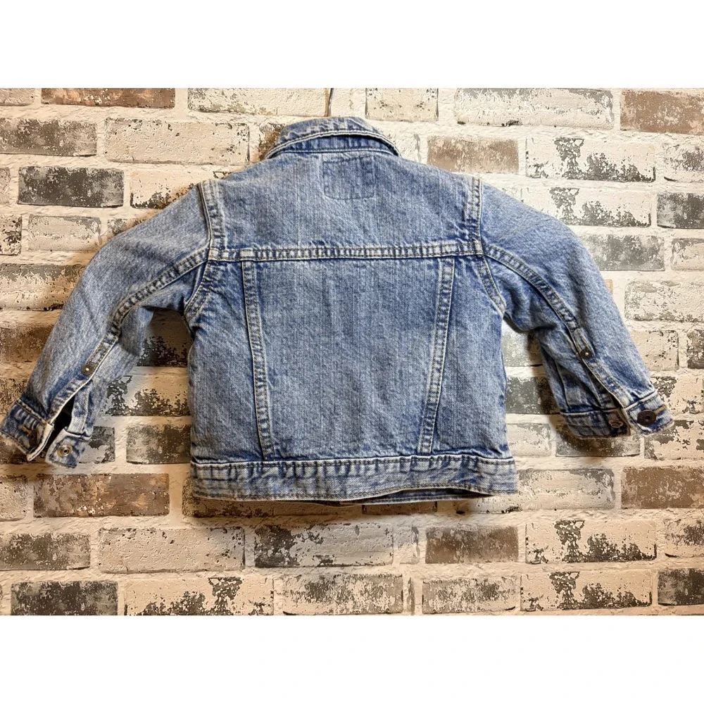 OshKosh B'gosh Denim Jacket Baby 18M Light Blue Acid Wash Trucker Jacket